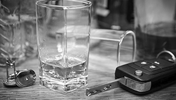 Drink Driving Car Key and Glass of Beer